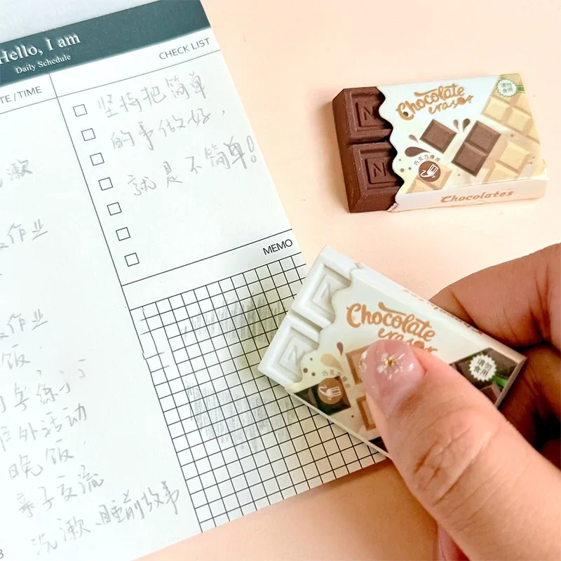 Cartoon Chocolate Design Eraser Large Eraser Student Painting Writing Pencil Eraser Stationery School Office Supplies