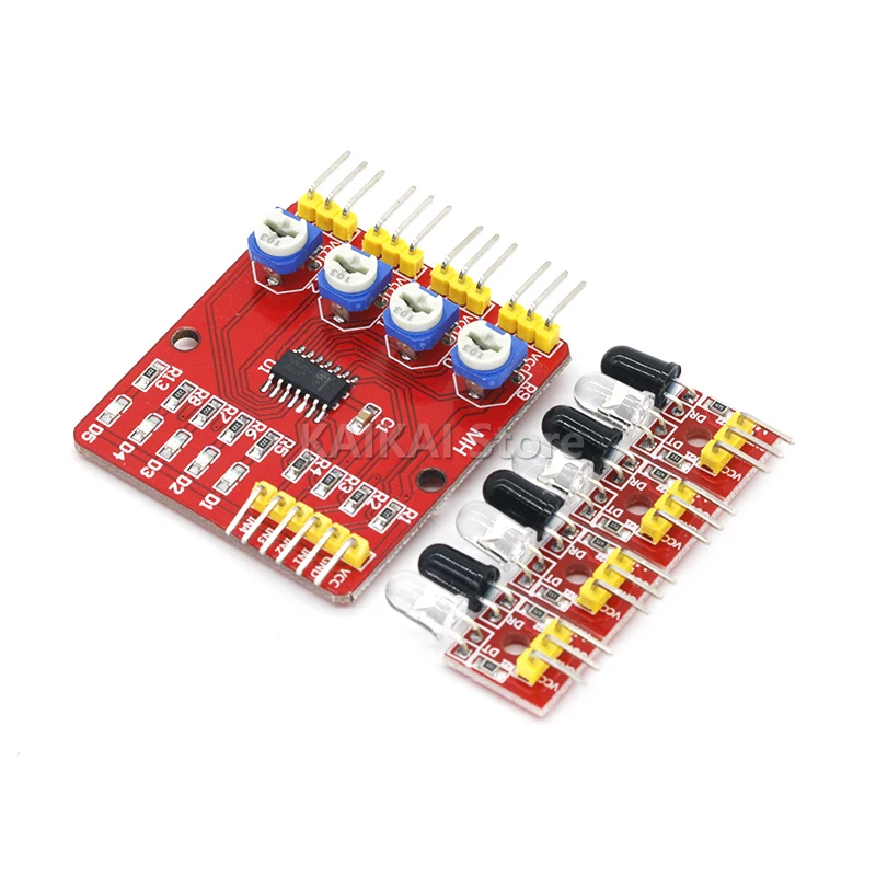 F233-01 Four-way infrared tracing / 4 channel tracking module / transmission line / obstacle avoidance / car / robot sensors