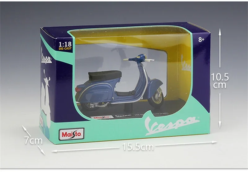 Maisto 1:18 150 Sprint Veloce 1969 Scooter blue Diecast Motoycycle