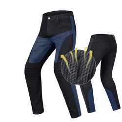 Summer Riding Motorcycle Riding Jeans Moto pants with Knee Hip Pads Motocross Racing Motorbike Cycling Trousers Multi Side Net