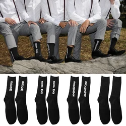 Wedding Socks Men Socks Groom Best Man Groomsman Socks Letter Socks Combed Cotton Dress Wedding Party Long Stockings