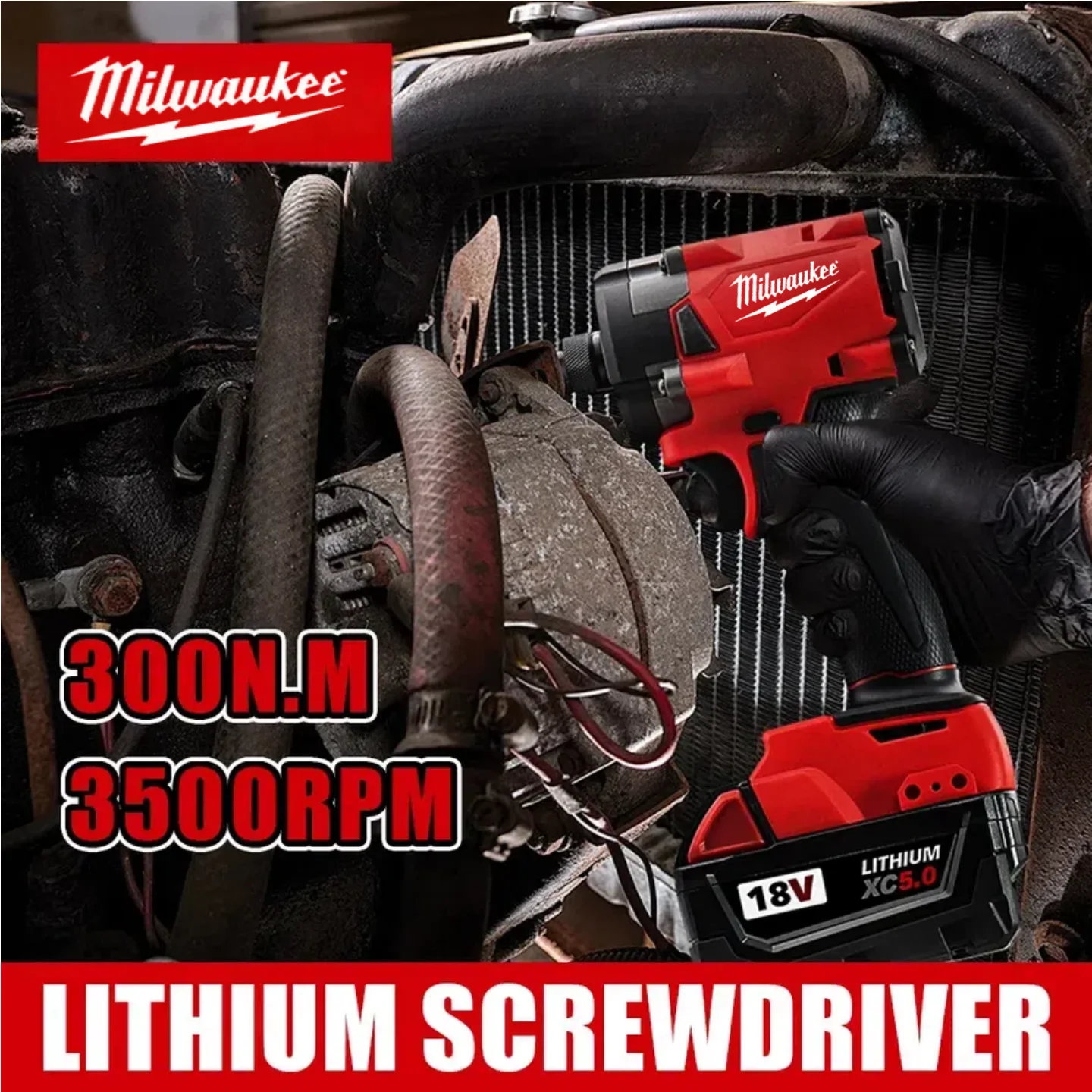 Milwaukee Akku-Schlagschrauber, kompakter elektrischer Treiber, 18 V Lithium-Akku, bürstenloser Schraubendreher, Schlagbohrmaschine, Werkzeug mit hohem Drehmoment