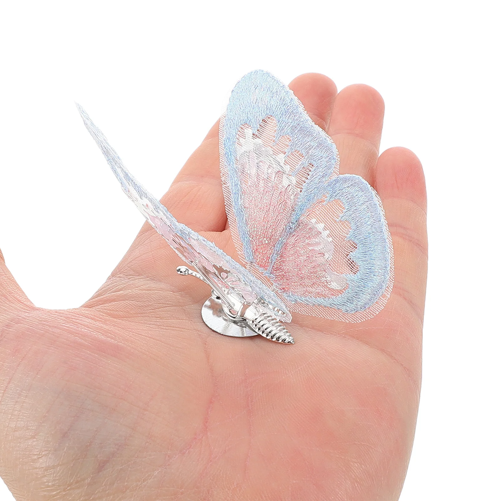 مجموعة واحدة من ديكور السيارة الداخلي على شكل فراشة لتزيين فتحة التهوية لوحدة التحكم المركزية، ملحقات السيارة اللطيفة، ديكور لوحة القيادة الأنيقة #3