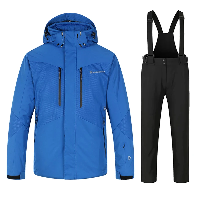 Wysokiej jakości kombinezon narciarski outdoorowy, zimowa kurtka narciarska termiczna i luźne spodnie śnieżne, wodoodporne ubrania zimowe, męski kombinezon snowboardowy.