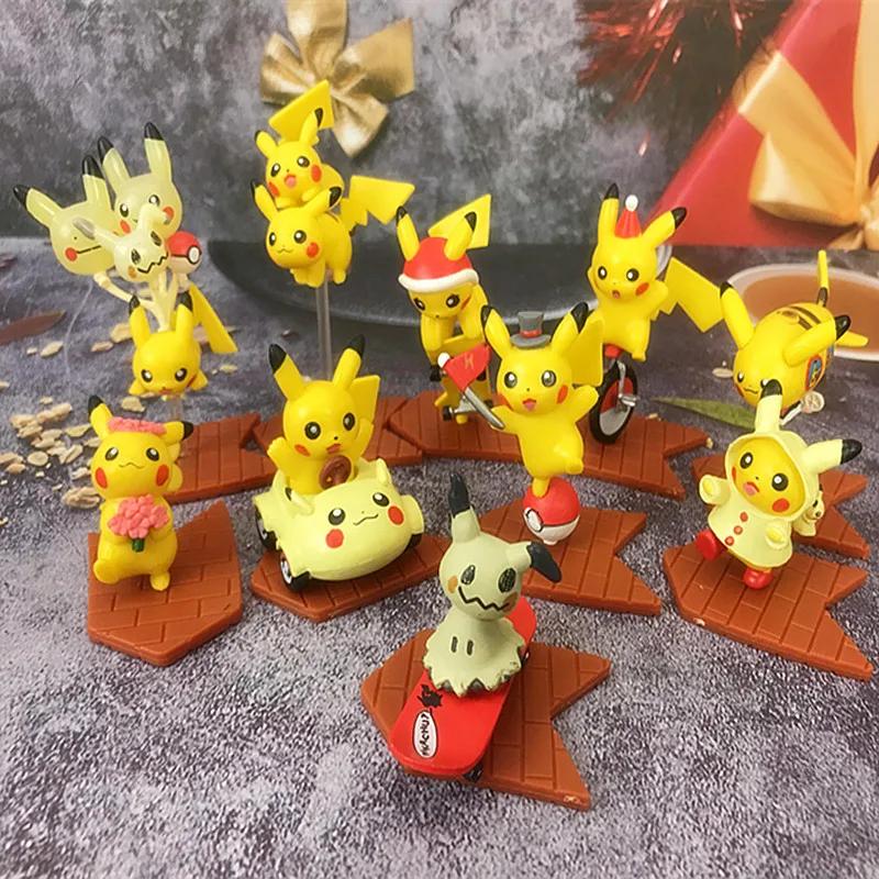 Nueva caja ciega Original de Pokemon Pikachu Kawaii, varios estilos, regalo de cumpleaños de dibujos animados de Anime, decoración de escritorio para niños, juguetes para chico