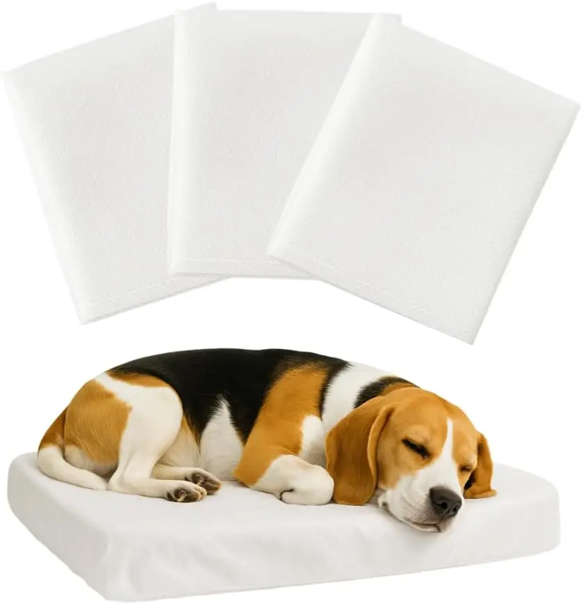 

Disposable Pet Bed Covers, Fits All Dog and Cat Beds or Mats, Waterproof, Odor and Dirt Resistant, 3 Pack (S-M)
