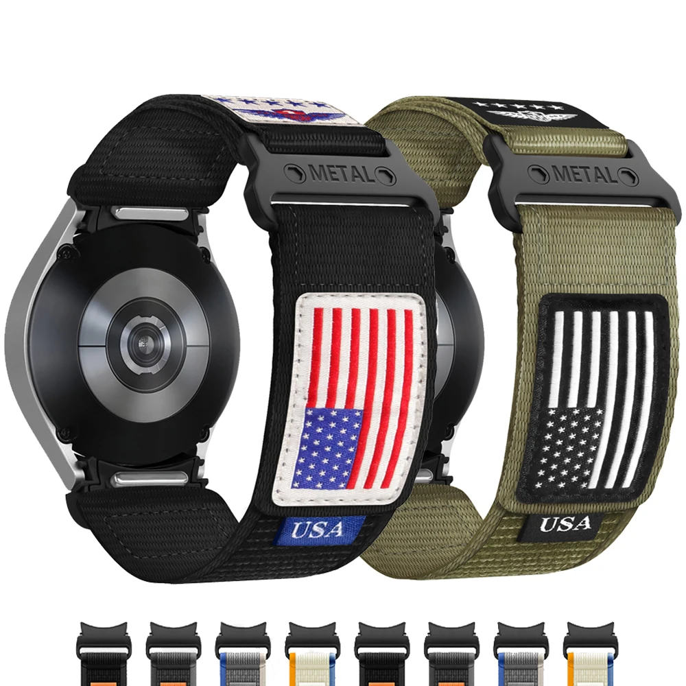 No Gap Trail Loop Strap für Samsung Galaxy Watch 6 4 Classic 5 Pro 44 mm 40 mm 47 mm 43 mm 45 mm Nylonarmband Galaxy Watch 6 4 Band