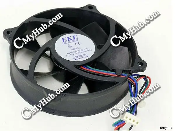 Ventilador de refrigeração para Everflow EKL, 4 fios, 0.09AMP MAX, 9225, 9,2 cm, 90mm, 92x92x25mm, 4Pin, DFR922512CD-012 DC12V