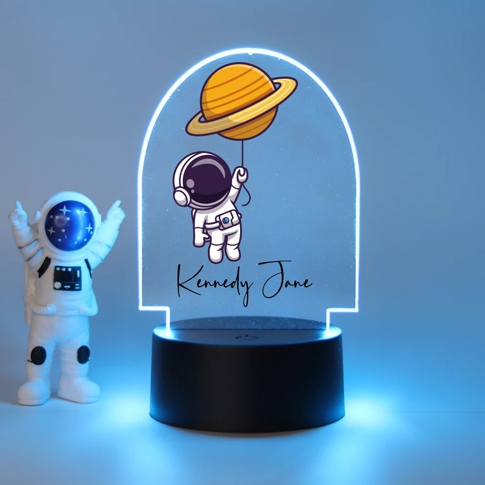 Personalized Custom Cosmonaut Beauty  Kids Night Light For Bedroom Decor Light Christmas Gifts Indoor Lighting Gifts