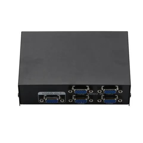 4 Port VGA Splitter Switcher VGA Switch Video Box 4 In 1 Out 4x1 VGA Switcher Video Selector Switch Box Plug & Play