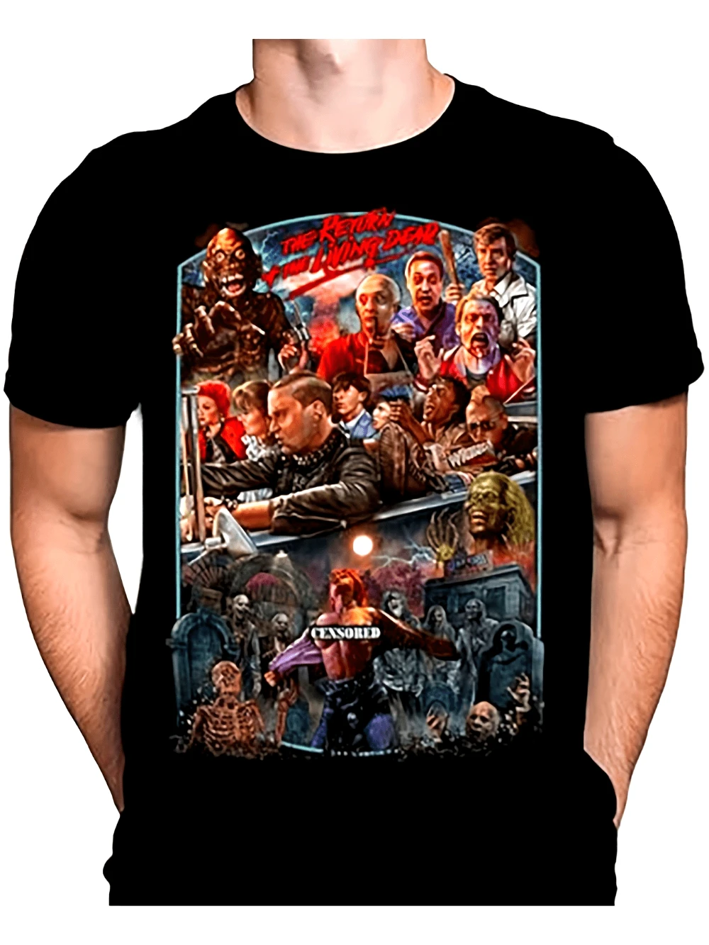 Return of The Living Dead Classic Cult Horror T-Shirt By Peter Panayis Fashion Comfortable Breathable Tops for Men 230G