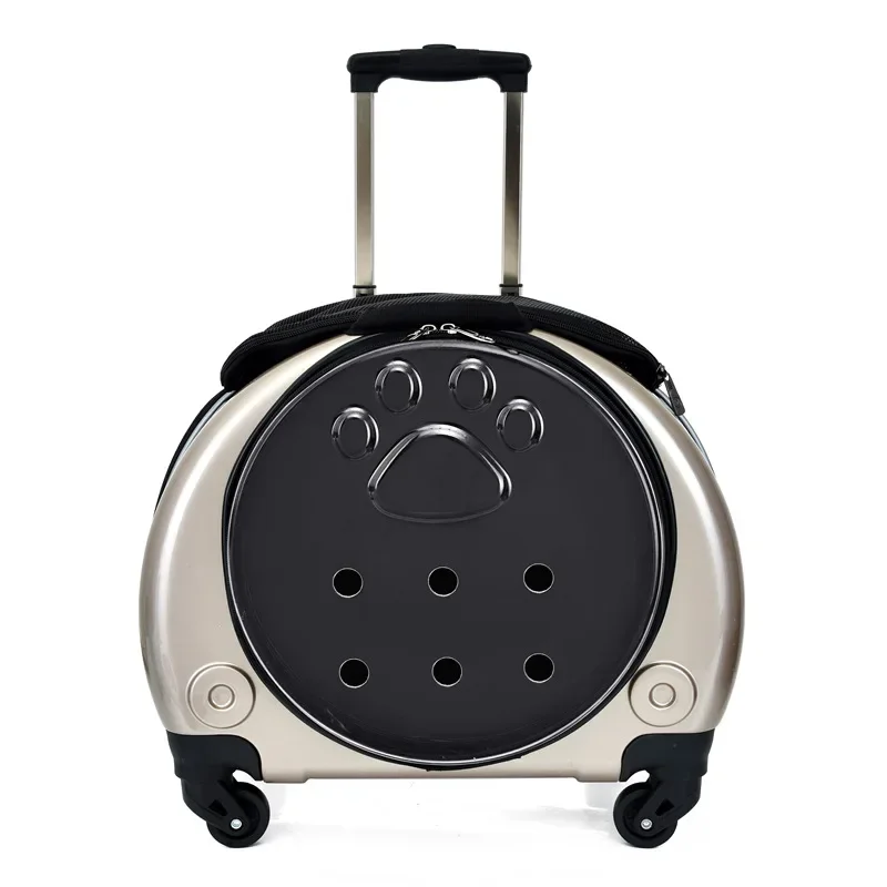 Portable Can Be Pulled With Double Backs Suitcase Acrylic Windows Lightweight Pull Rod Large Capacity Cartoon Pet Backpack G
