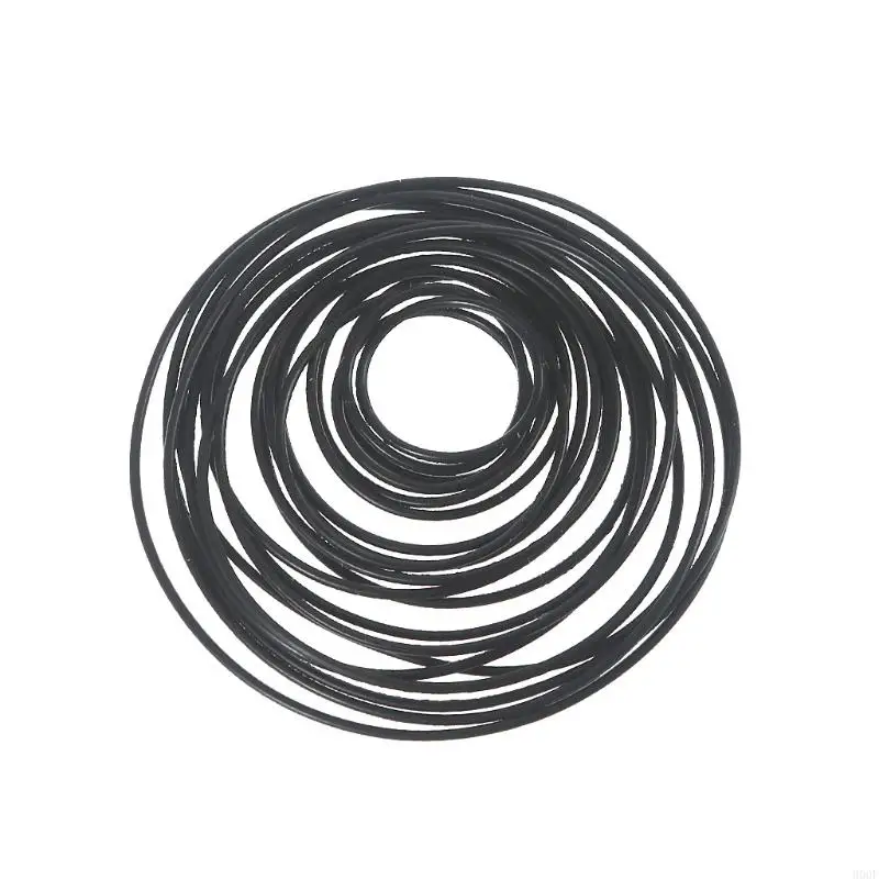 

900F 20Pcs 1X1mm Silicone Rubber Band Pulley Transmission Engine Round Beslts