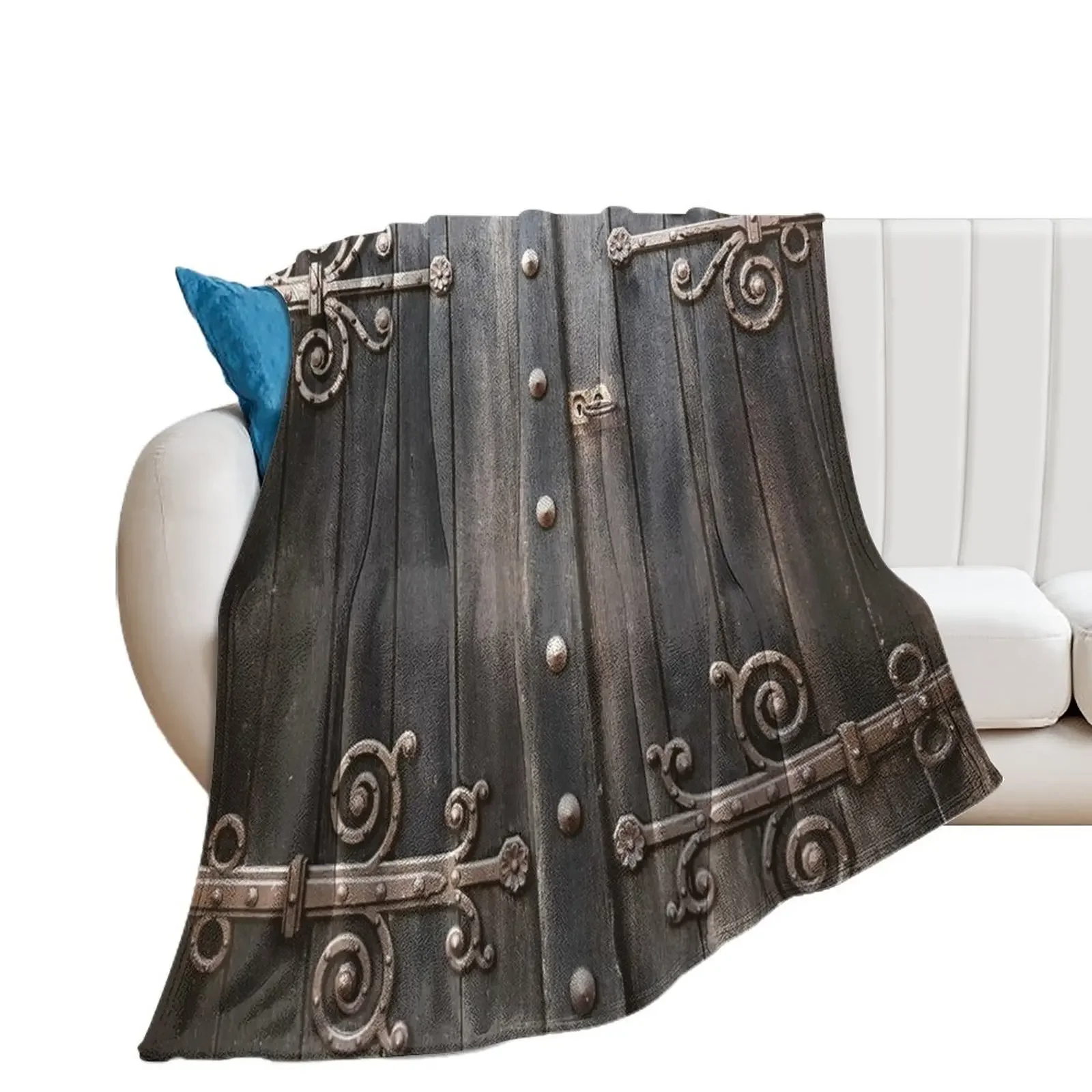 

victorian steampunk antique renaissance castle old door Throw Blanket Travel Picnic Blankets