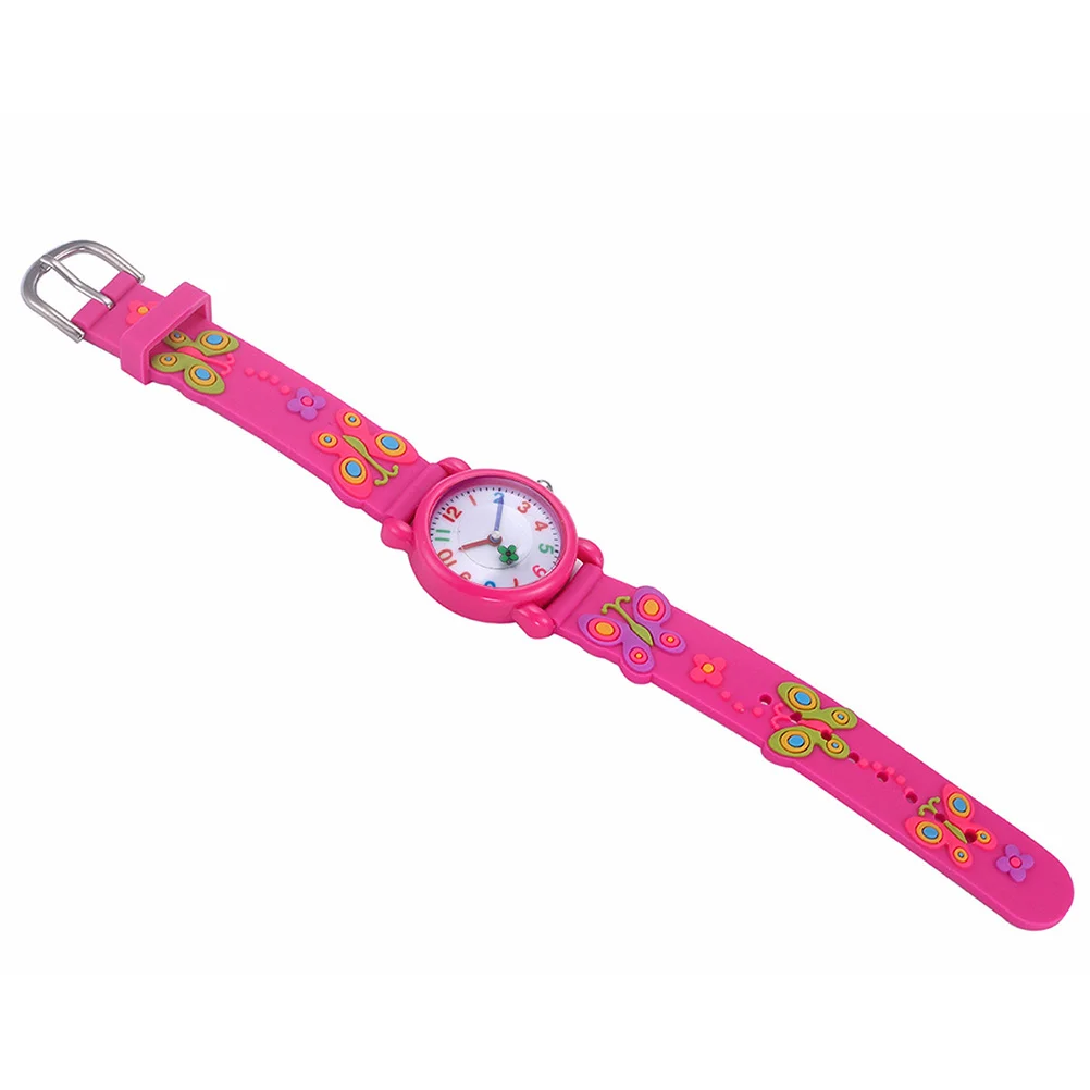 Adorable Watch Silicone Cartoon Design Comfortable Strap Precise Timekeeping Birthday Present for Rosy