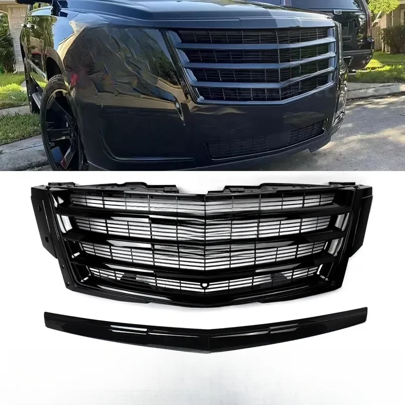 Factory Hot Selling Gloss Black Front Grille & Hood Molding Trim Set Auto Exterior Accessory