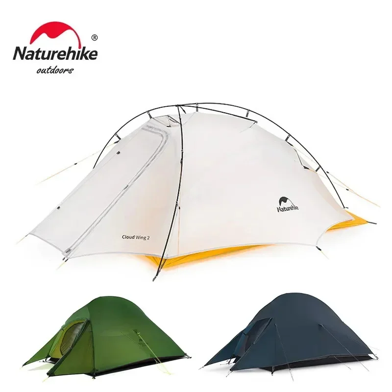 

Naturehike Upgraded Cloud Up 2 Ultralight Tent Free Standing 20D Fabric Camping Tents For 2 Person With free Mat NH17T001-T