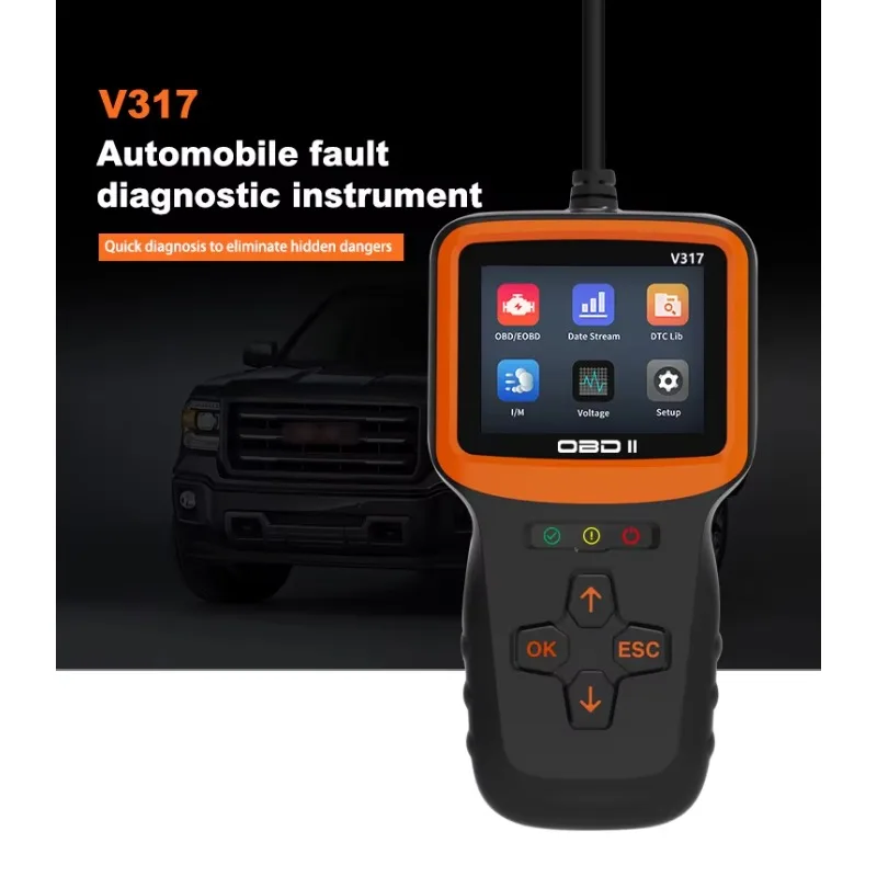 

Новейший автомобильный сканер OBD2 V317 с цветным дисплеем, считыватель автомобильных кодов OBDII, диагностические инструменты для автомобилей для всех автомобилей