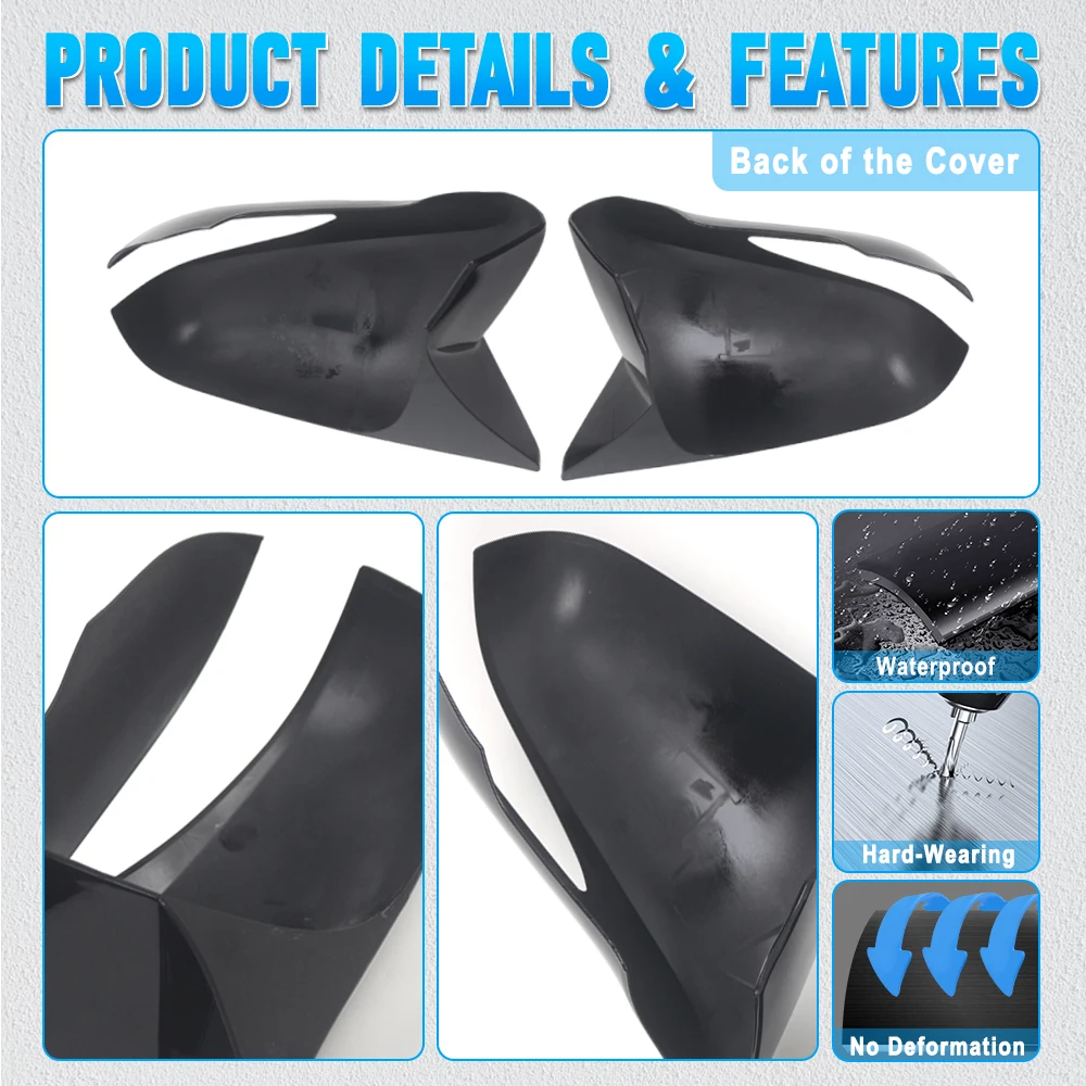 2pcs Rearview Mirror Cap Side Mirror Cover for Lexus ES350 IS350 LS250 2006 2007 2008 2009 2010 2011 2012 US Version Models