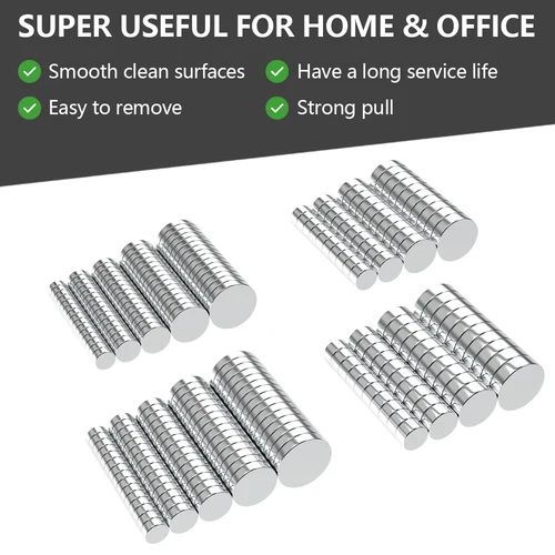 Imagen 2 del producto 4x2 5x2 6x2 6x3 10x2 10x3mm N35 imán de neodimio súper fuerte redondo NdfeB potente imán magnético permanente para refrigerador