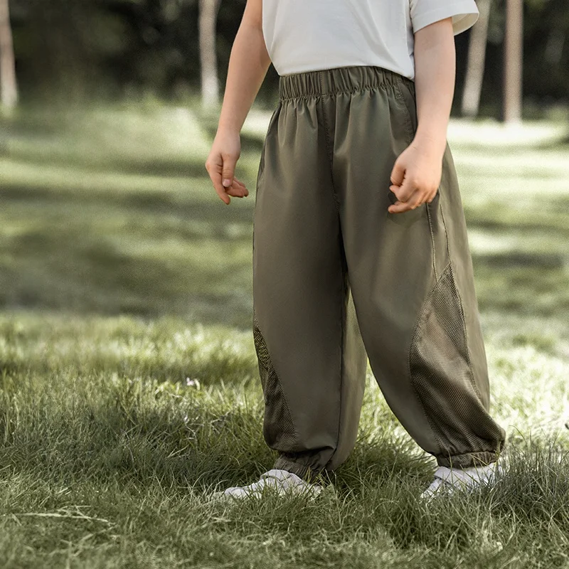 

Детские сетчатые брюки OUYUN для защиты от солнца, дышащие, от комаров, с охлаждающим эффектом, летние спортивные штаны для мальчиков и девочек