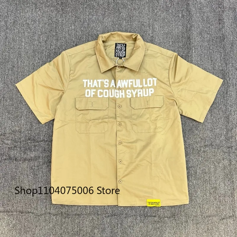 

Thats A Awful Lot of Cough Syrup Mens Oversized Work Shirt Breathable Loose Fit Casual Clothing