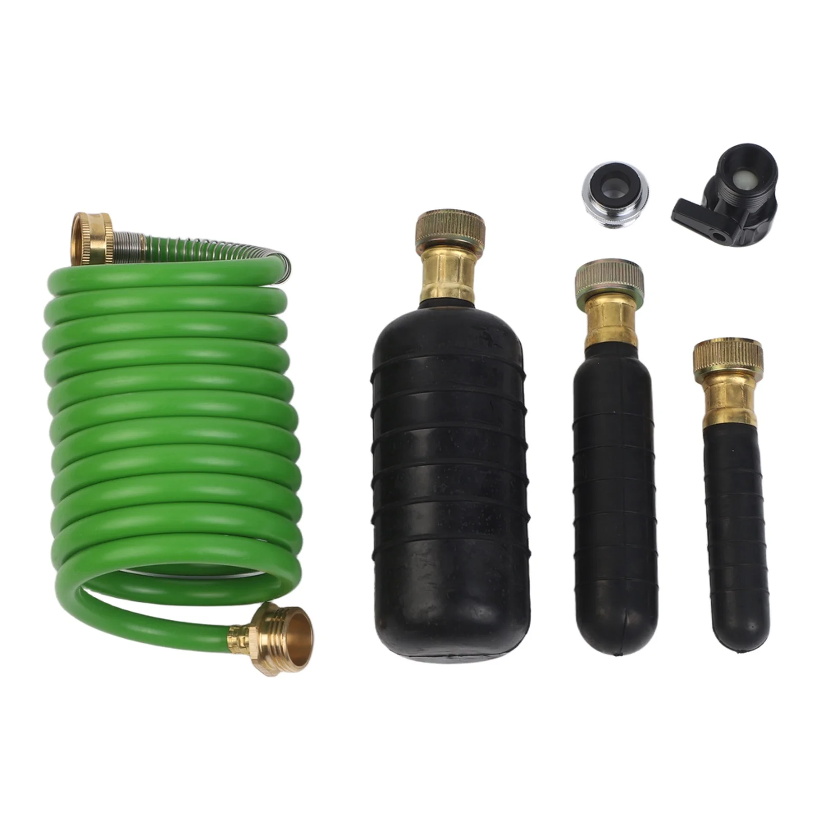 Black Drain Bladder Kit Adapter For Faucet Connection Efficient Drain Unblocker Shut-Off Valve Versatile For Different Pipes