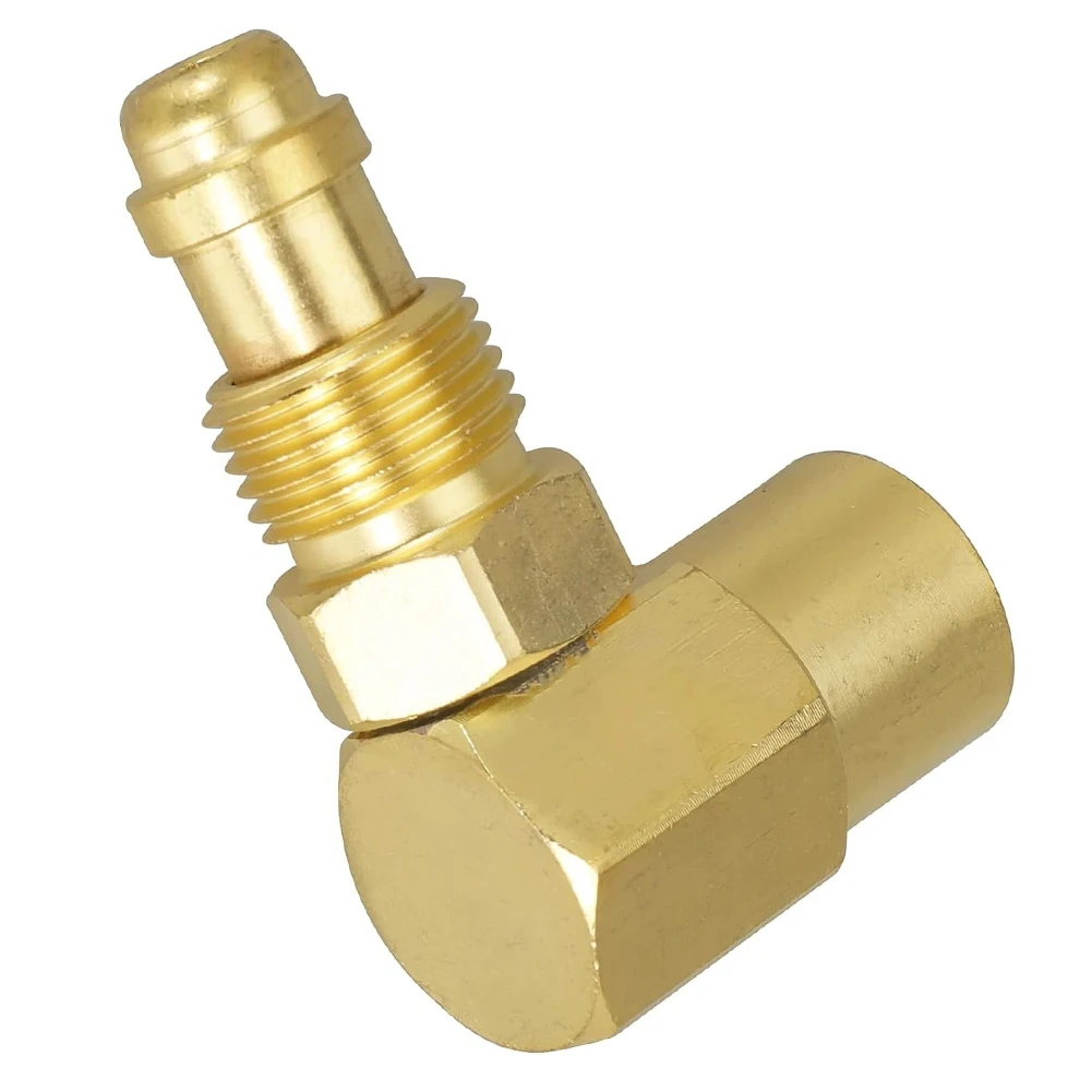 90 Degree Brass Elbow Connector AW-407 CGA 032 Nut/NIP 032 Body for TIG MIG Welding Equipment Gas Line Connection