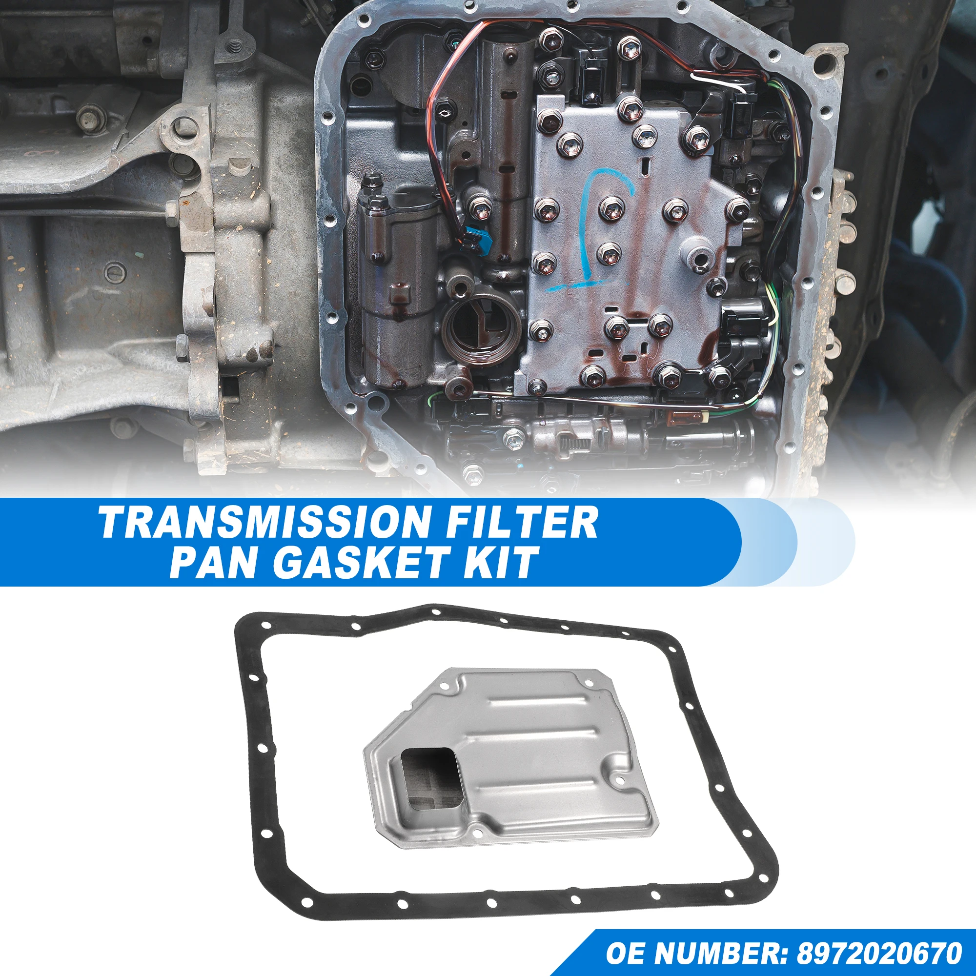 UXCELL AW450-43LE Automatic Transmission Filter Kit CVT Oil Cooler Filter Oil Pan Gasket for Isuzu NPR 1998-2006 8972020670