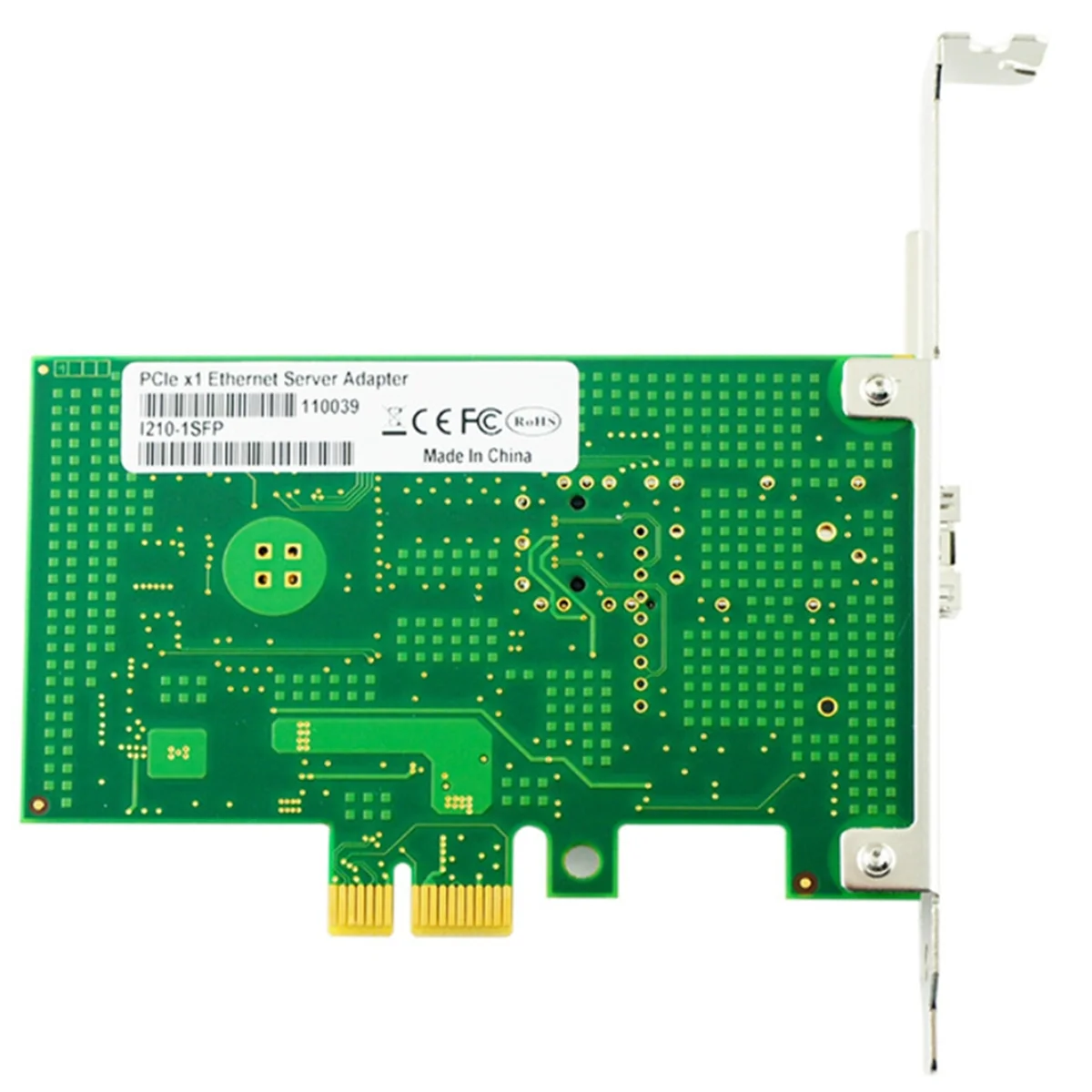 A71P I210-F1 1000M SFP Single Port Optical Fiber Lan Card PCIe X1 for I210AS Chip I210-1SFP