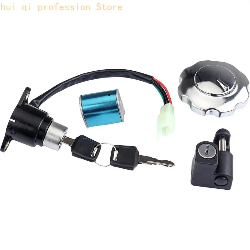 Motorrad-Service-Schloss-Set für Italien FT125 DT150 ITALIKA FT150, 4-Draht-Starterbaugruppe, Tankdeckelschloss – Detail 8