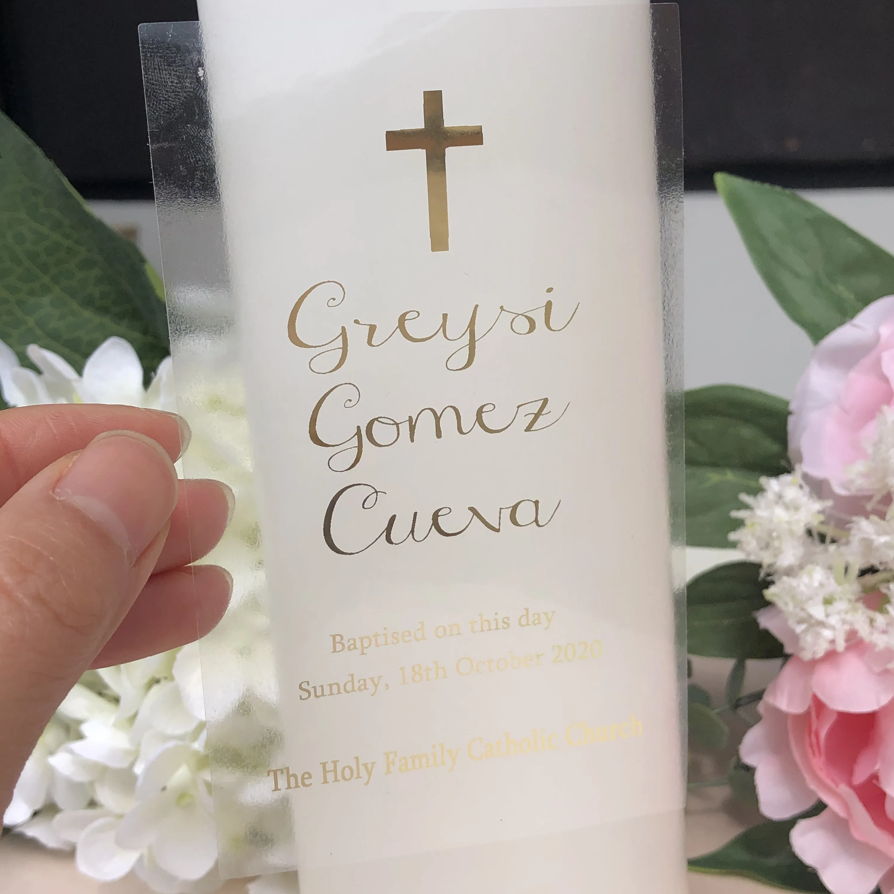 1 kişiselleştirilmiş İlk commu - Personalised Candle Label incelemesi ve fiyatı