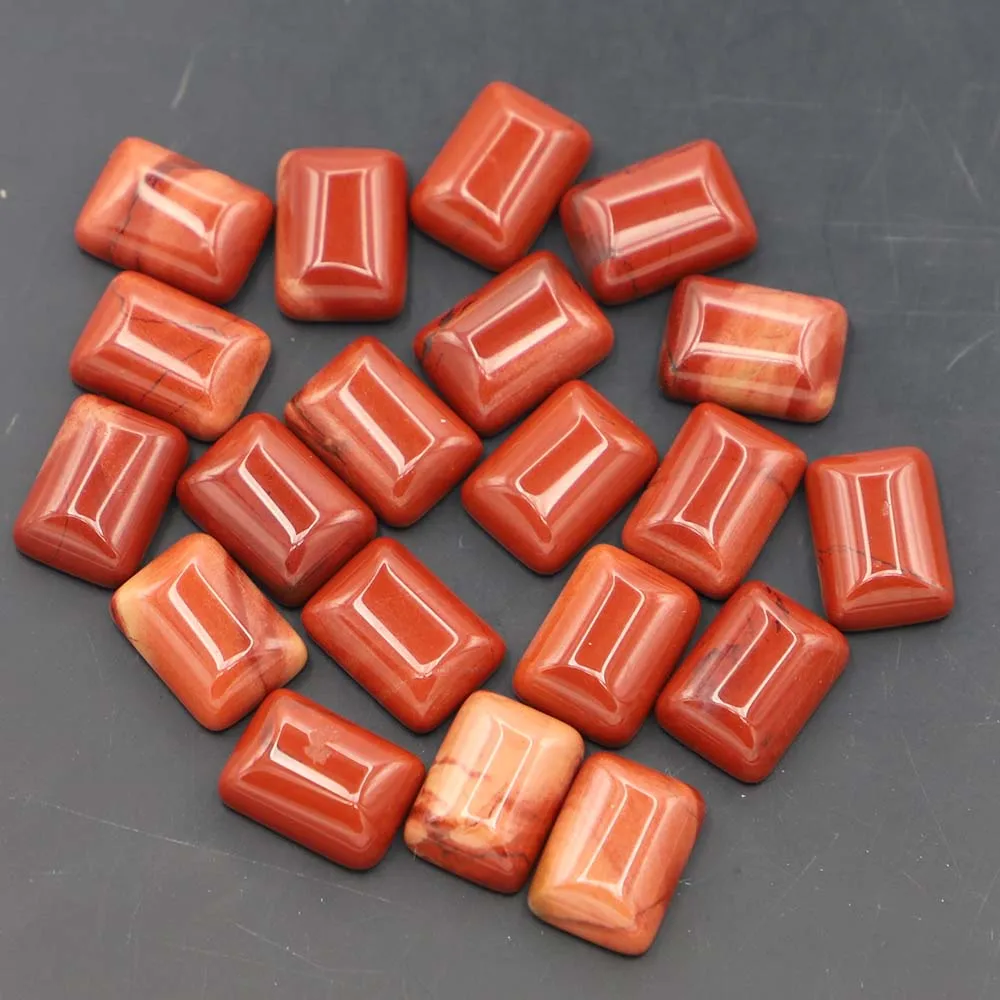 

New Natural Stone Red Jade Square Shape CAB Cabochon Bead for Jewelry&Clothes Accessories 14x10mm Wholesale 50Pcs Free Shipping