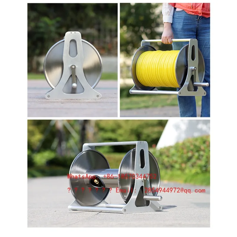 Hose Reel Water Pipe Storage Rack Multifunctional Water Spray Gun for Home Car Washing Garden Watering Cleaning