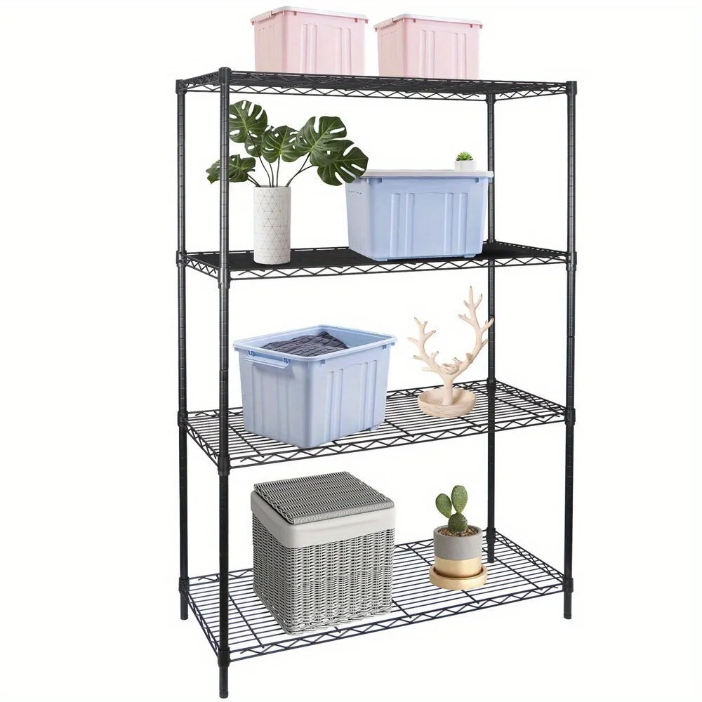 2PCS 4-Tier Metal Wire Shelf Rack Storage Shelving Unit Organizer for Kitchen