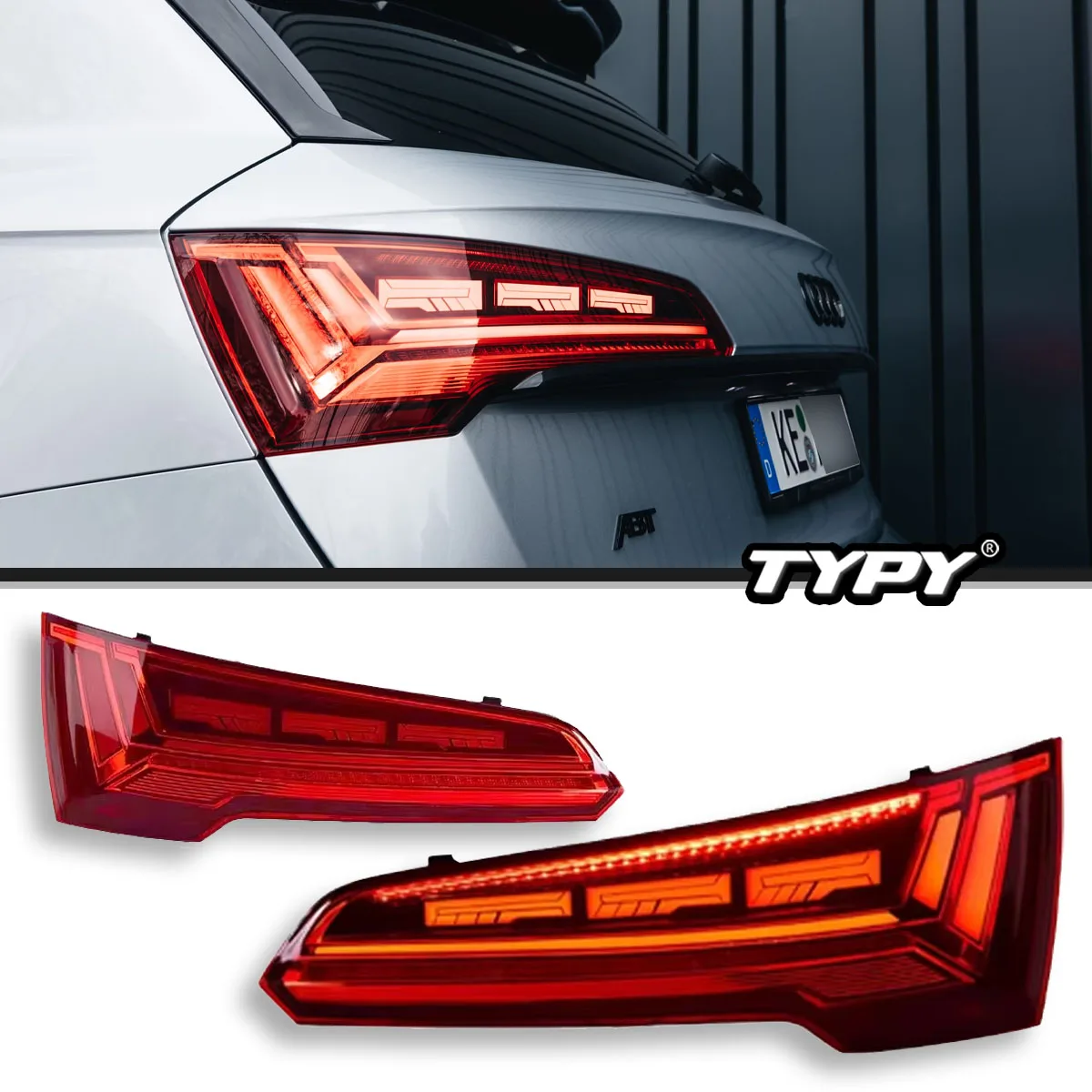 

TYPY Car Lights For Audi Q5 2018-2024 Taillight LED Projetor Tail Lamp Daytime Running Light Automotive Accessories