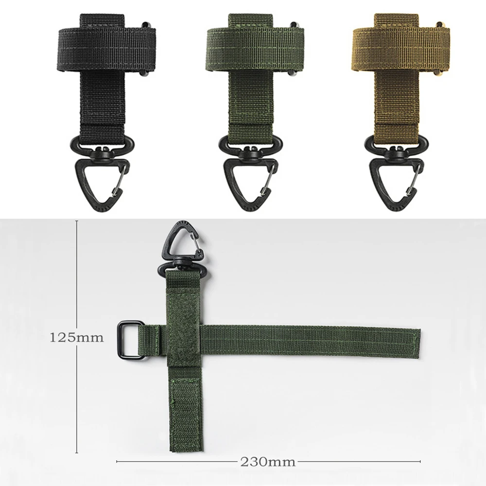 Outdoor Sleutelhanger Tactical Gear Clip Keeper Pouch Riem Sleutelhanger Edc Molle Webbing Handschoenen Touw Houder Militaire Molle Haak