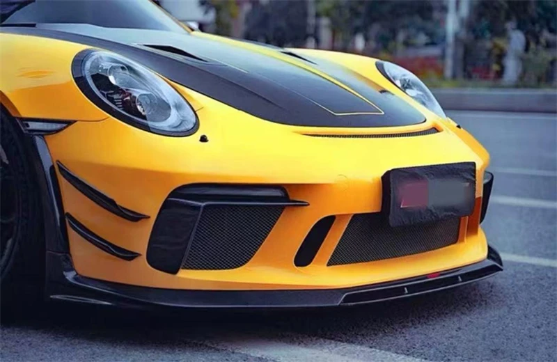 Для Porsche 911 991.2 992 GT3RS 2018 2019 2020 ReaI комплект спойлера переднего бампера из углеродного волокна