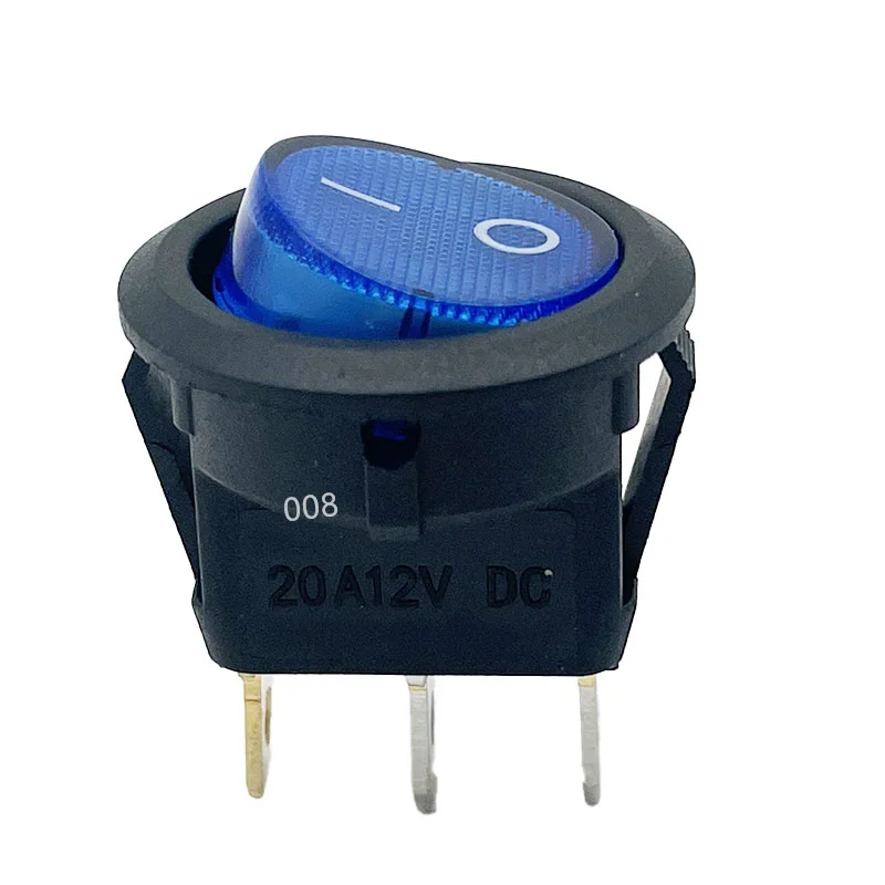 1pcs 20mm KCD1 Led Switch 12V 220V Light Power Switch Car Button Lights ON/OFF 3pin Round Rocker Switch