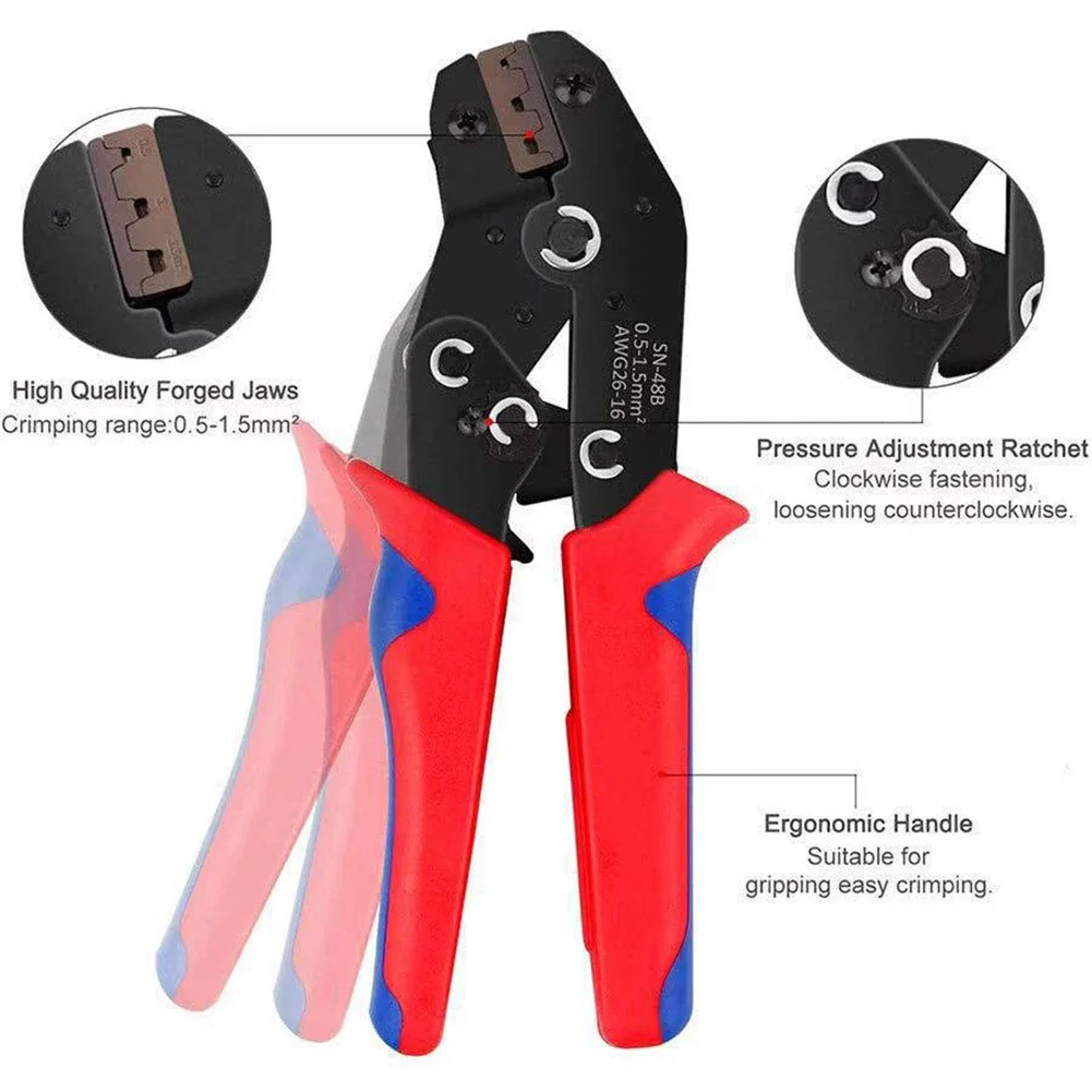 Kit terminale assortito connettori a forcella da 135 pezzi per connessioni di cavi elettrici connessione rapida/disconnessione AWG 22-16 fili
