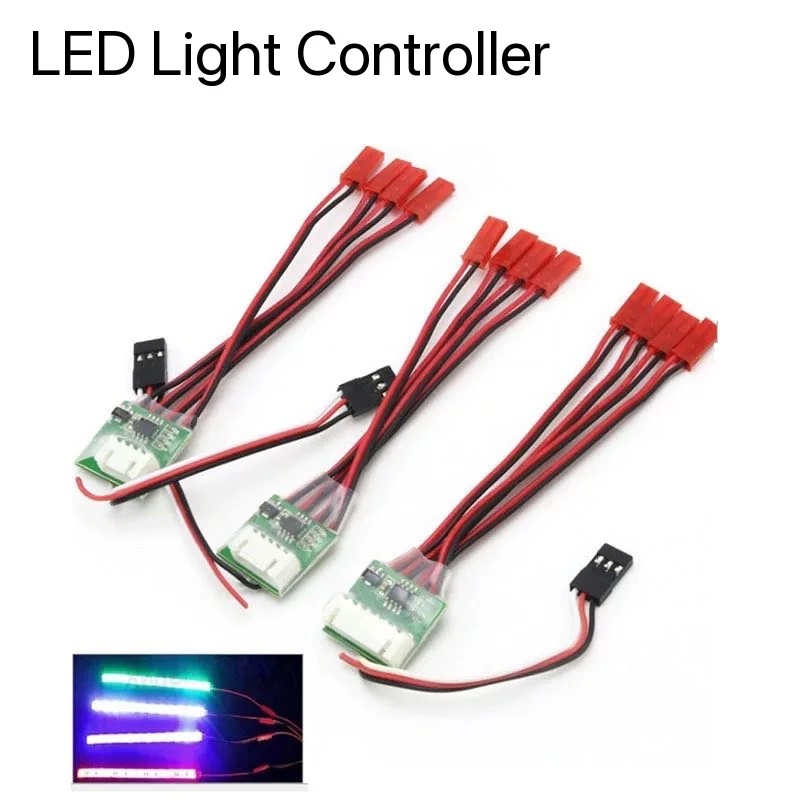 Model airplane remote control switch LED light strip smoke switch night light controller modification 1 to 4 3S