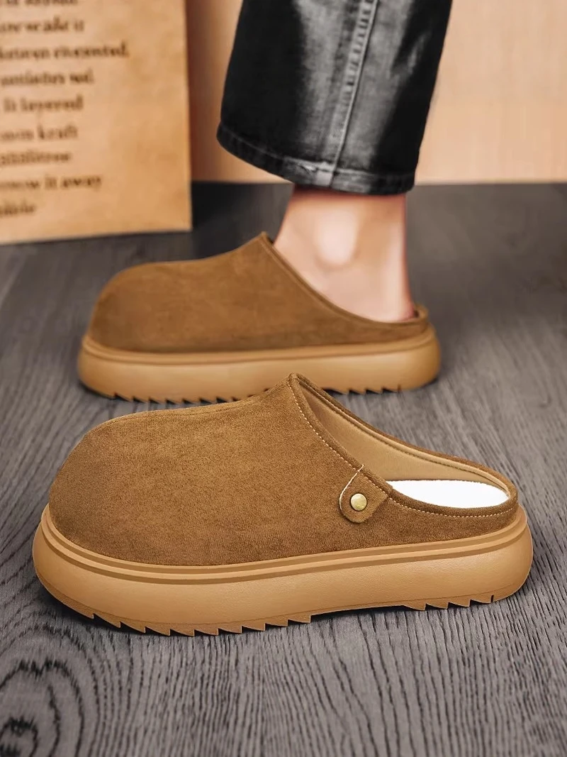 

Men's Shoes 2026 New Summer Slip-On Lazy Soft Bottom Wear-Resistant Thick Bottom Casual Big Head Semi-Slip-...