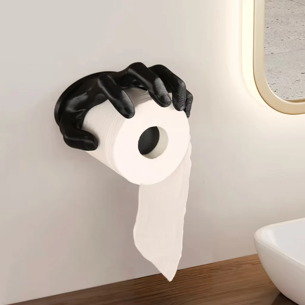 1 PC  Gothic style black witch hand, bathroom toilet paper decoration box, creative design, Halloween home decoration craft