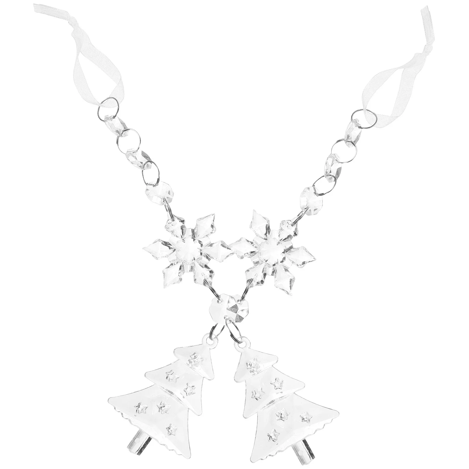 

2Pcs Christmas Snowflake Hanging Ornaments Xmas Tree Decoration Compact Pendant for Xmas Party Home Hotel Decor