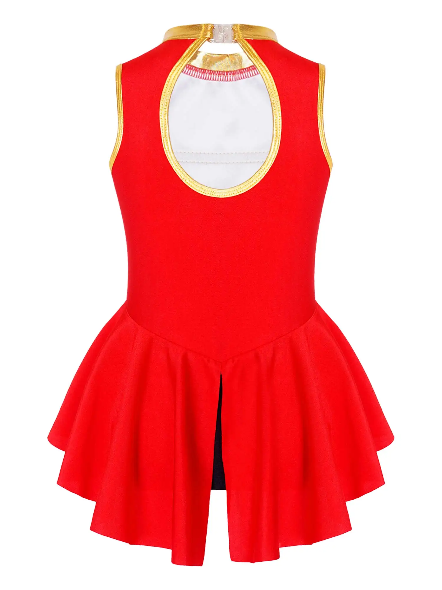 Kids Girls Circus Ringmaster Costume Sleeveless Dress Up Bodysuit Leotard Cosplay Clothes Carnival Roleplay Party Jumpsuit