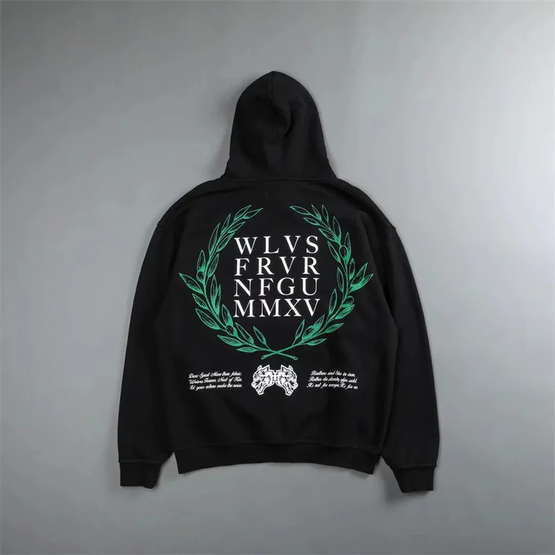 Winter Goth Graphic Print Hooded Sweatshirts For Men Oversized Y2K Streetwear Hoodies Darcs Harajuku Fashion Pullover Hoodie