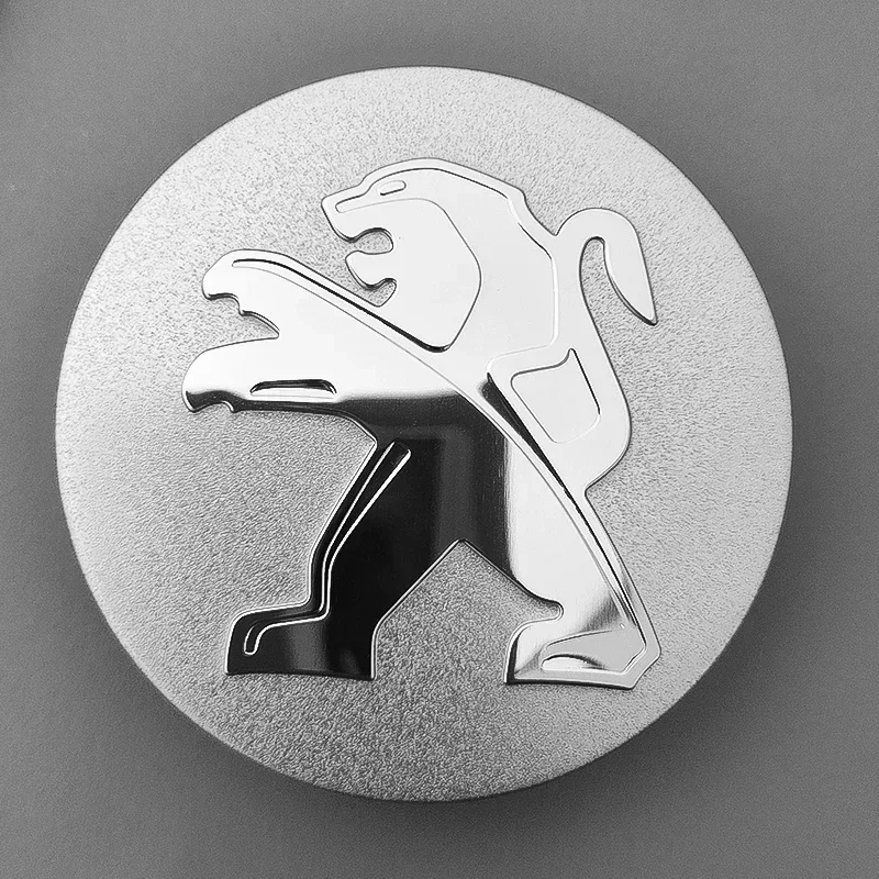 푸조 206 307 308 3008 207 208 407 408 508 2008 5008 107 106 60mm 자동차 휠 허브 캡 자동차 엠블럼 타이어 센터 커버 배지