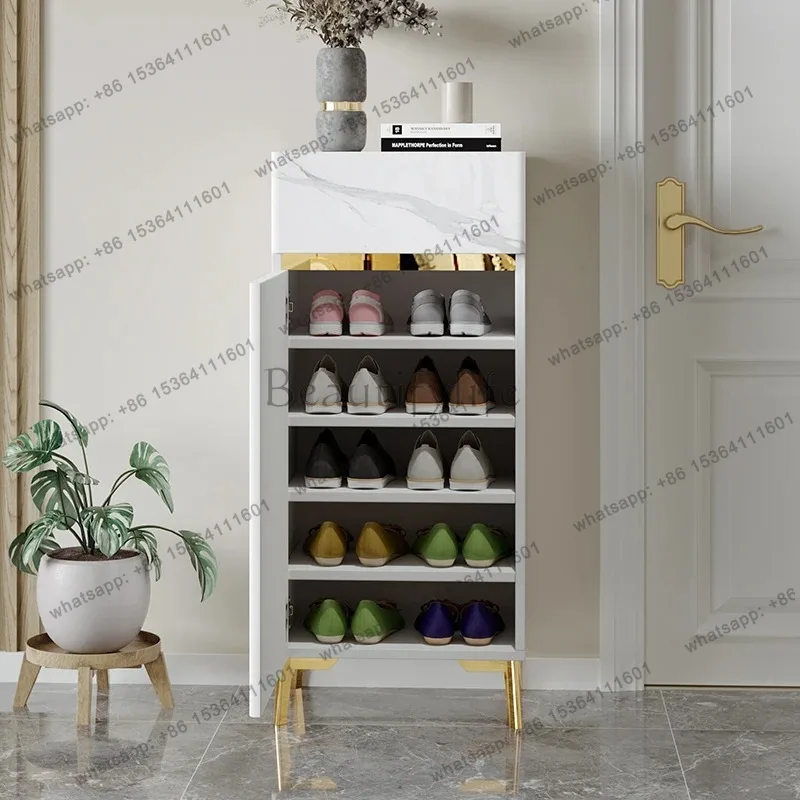 LJY Modern Stackable Shoe Cabinet Display Luxury Organizer Storage Cupboard Shoe Shelf Italian Minimalist Gabinete Hotel Furnitu