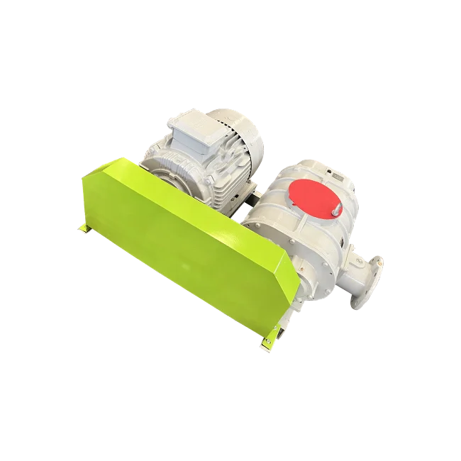 The three-rotating convex blower splashes oil on both the gear side and the drive side. Energy-saving blower