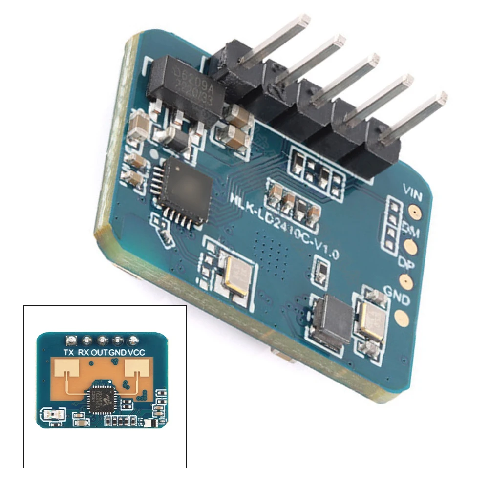 

Модуль датчика присутствия человека LD2410C FMCW для помещений с регулируемым диапазоном обнаружения и интерфейсами GPIO UART